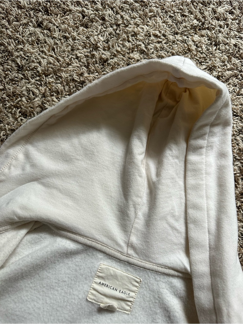 American Eagle Outfitters Off-White Hooded Zip Jacket - Picture 5 of 6